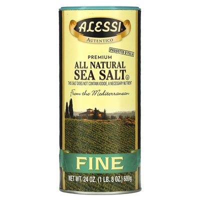 Alessi, Premium All Natural Meersalz, Fein, 24 Unzen (680 g)
