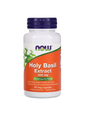 NOW Foods, Wyciąg z Bazylii Świętej, 500 mg, 90 Wegetariańskich Kapsułek