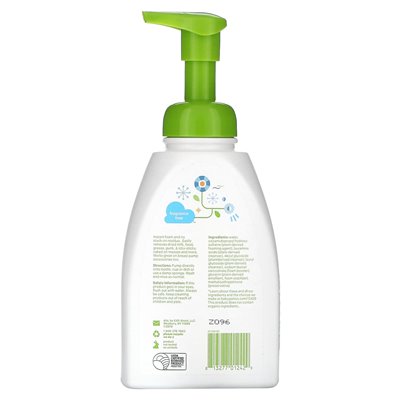 Babyganics, pieniący się naczynie + mydło do butelek, zapach, bez zapachu, 16 Oz (473 ml)