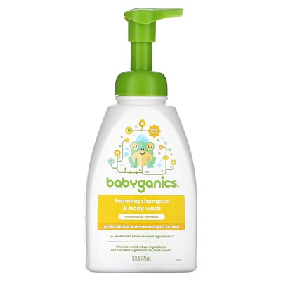 Babyganics, pieniący szampon i mycie ciała, werbena rumianku, 16 fl oz (473 ml) Babyganics, pieniący szampon i mycie ciała, werbena rumianku, 16 fl oz (473 ml)
