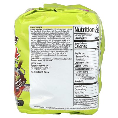 Buldak, Buldak ™, fried ramen, spicy chicken, jjajang, 5 packs, 4.94 oz (140 g)