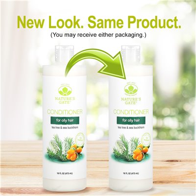 Mild z Natury, (Nature's Gate), Tea Tree &amp Sea Buckthorn Odżywka na tłuste włosy, 16 fl oz (473 ml)