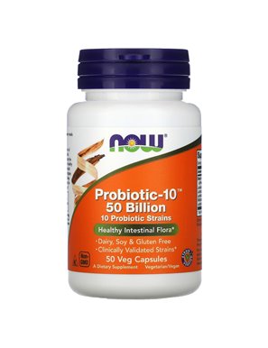 NOW Foods, Probiotic-10, 50 Milliarden, 50 vegetarische Kapseln NOW Foods, Probiotic-10, 50 Milliarden, 50 vegetarische Kapseln