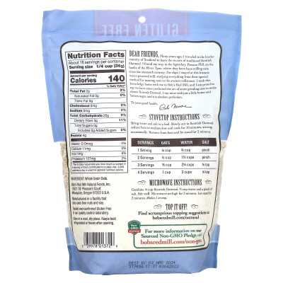 Bob's Red Mill, Scottish Oats, Whole Grain, Gluten Free, 20 oz (567 g)