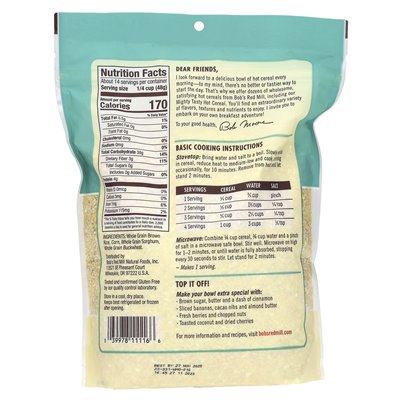 Bob's Red Mill, potężne, smaczne gorące płatki, pełnoziarniste, 24 uncje (680 g)