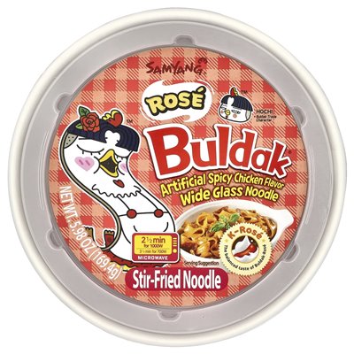 Buldak, Buldak®, Fried Noodles, Spicy Chicken, Rose, 5.98 oz (169.4 g)
