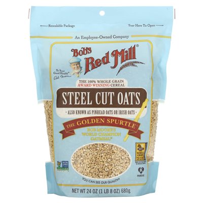 Bob's Red Mill Steel Cut Oats, Whole Grain, 24 oz (680 g) Bob's Red Mill Steel Cut Oats, Whole Grain, 24 oz (680 g)