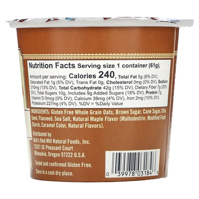 Bob's Red Mill, Derivative, Brown Sugar & Maple, 2.15 oz (61 g)