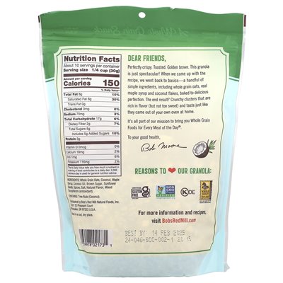 Bob's Red Mill, Hausgemachtes Müsli, Kokosgewürz, 11 oz (312 g)