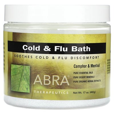 Abracadabra, Abra Therapeutics, Cold and Flu Bath, Camphor & Menthol, 17 oz (482 g) Abracadabra, Abra Therapeutics, Cold and Flu Bath, Camphor & Menthol, 17 oz (482 g)