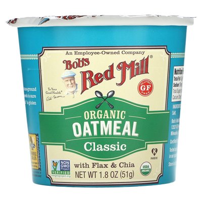 Bob's Red Mill, Bio-Haferflockenbecher, Klassisch, 1,8 Unzen (51 g)