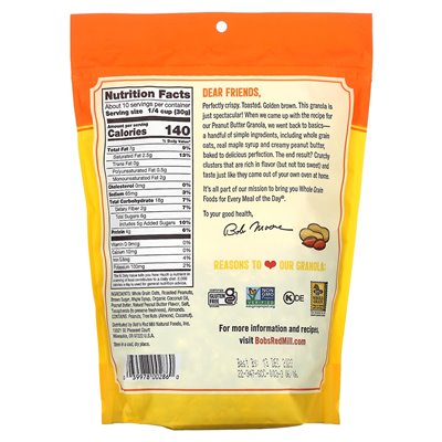 Bob's Red Mill, Hausgemachtes Müsli, Erdnussbutter, 11 oz (312 g)