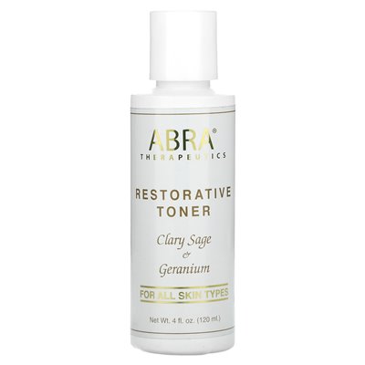 Abra Therapeutics, Restorative Toner, Clary Sage &amp Geranium, 4 Fl Oz (120 ml)