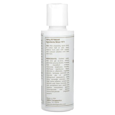Abra Therapeutics, Restorative Toner, Clary Sage & Geranium, 4 Fl Oz (120 ml) Abra Therapeutics, Restorative Toner, Clary Sage & Geranium, 4 Fl Oz (120 ml)
