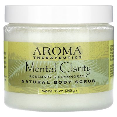 Abra Therapeutics, Natural Body Scrub, Mental Clarity, Rosemary & Lemongrass, 12 uncji (340 g) Abra Therapeutics, Natural Body Scrub, Mental Clarity, Rosemary & Lemongrass, 12 uncji (340 g)