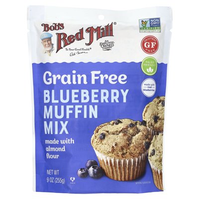 Bob's Red Mill, Grain-Free Berry Muffin Mix, Made with Almond Flour, 9 oz (255 g) Bob's Red Mill, Grain-Free Berry Muffin Mix, Made with Almond Flour, 9 oz (255 g)