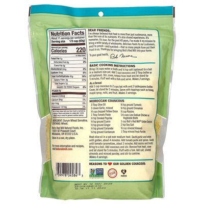 Bob's Red Mill, Golden Couscous, 24 Unzen (680 g) Bob's Red Mill, Golden Couscous, 24 Unzen (680 g)