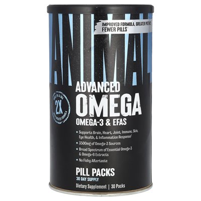 Tiere, Advanced Omega-3 & EFAS Pillenpackungen, 30 Packungen