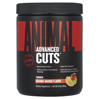 Animal, Advanced Cuts® Powder, Orange Mango, 9,4 uncji (267 g)