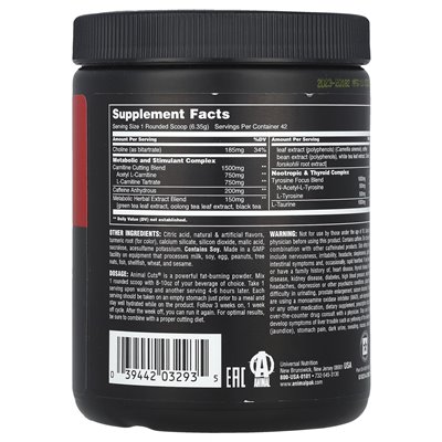 Animal, Advanced Cuts® Powder, Orange Mango, 9,4 uncji (267 g)