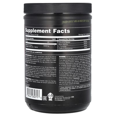 Animal, Fury® Essentials, Pre Workout, Blue Malin, 1,09 LB (495 g) Animal, Fury® Essentials, Pre Workout, Blue Malin, 1,09 LB (495 g)