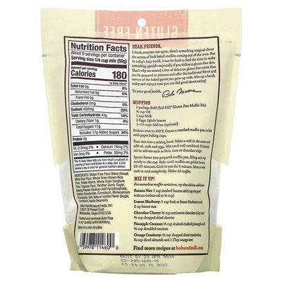 Bob's Red Mill Gluten-Free Muffin Mix, 16 oz (454 g) Bob's Red Mill Gluten-Free Muffin Mix, 16 oz (454 g)