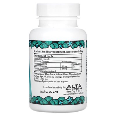 Alta Health, Kaliumchlorid und Kieselsäure, 100 Kapseln