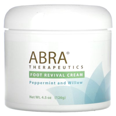 Abra Therapeutics, Foot Revival Cream, Peppermint and Willow, 4,5 uncji (126 g)