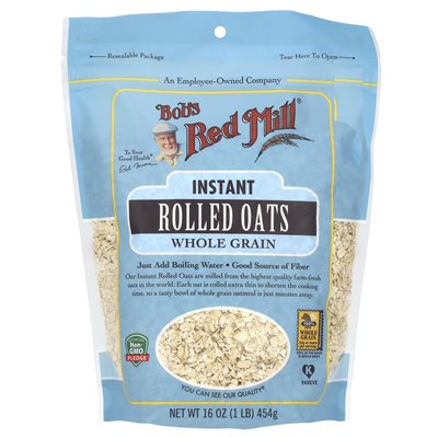 Bob's Red Mill, Instant Rolled Oats, pełnoziarniste, 16 uncji (454 g)