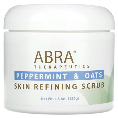 Abra Therapeutics, Skin Rafination Scrub, Peppermint and Oats, 4,5 uncji (126 g)