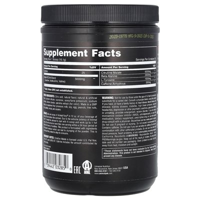Animal, Fury® Essentials, Pre Workout, Blue Ice Pop, 1,06 funtów (483 g) Animal, Fury® Essentials, Pre Workout, Blue Ice Pop, 1,06 funtów (483 g)