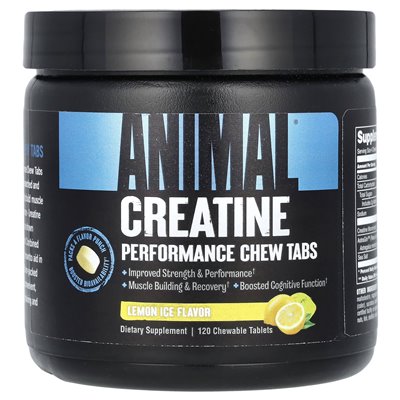 Animal, Creatine Performance Performance Tabs, Lemon Ice, 120 tabletek do żucia Animal, Creatine Performance Performance Tabs, Lemon Ice, 120 tabletek do żucia