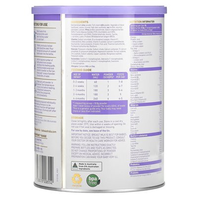 Aussie Bubs, Supreme Infant Formuła, 0-6 miesięcy, 800 g Aussie Bubs, Supreme Infant Formuła, 0-6 miesięcy, 800 g
