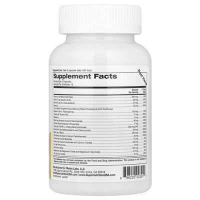 Super Nutrition, Super Immunge+ multiwitamina z super adaptogenami, zielenią, przyprawami i przeciwutleniaczem, 90 kapsułek wege