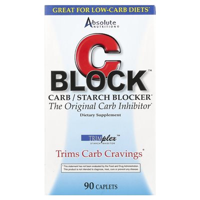 Absolute Nutrition, CBLOCK ™, Carb/Blocker, 90 kapleżek Absolute Nutrition, CBLOCK ™, Carb/Blocker, 90 kapleżek