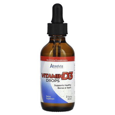 Bezwzględne odżywianie, krople witaminy D3, 5000 IU, 2 fl oz (60 ml) Bezwzględne odżywianie, krople witaminy D3, 5000 IU, 2 fl oz (60 ml)