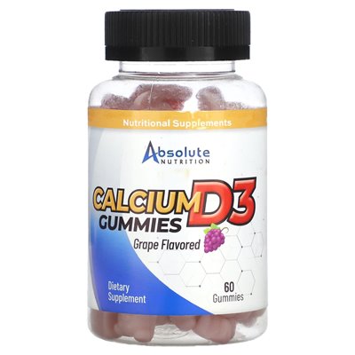 Absolute Nutrition, Calcium D3 Gummies, Trauben, 60 Gummies