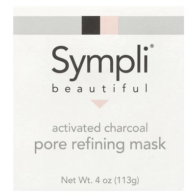 Sympli Beautiful, Activated Węgiel drzewny Rafining Beauty Mask, 4 uncje (113 g)