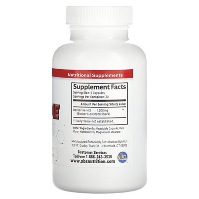 Absolute Nutrition, Berberyna, 600 mg, 60 kapsułek Absolute Nutrition, Berberyna, 600 mg, 60 kapsułek