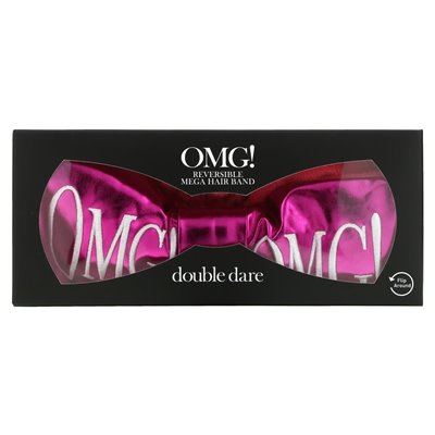 Podwójne odważ, OMG!Odwracalny mega opaska do włosów, gorący różowy plusz i gorąca różowa platyna, 1 kawałek Podwójne odważ, OMG!Odwracalny mega opaska do włosów, gorący różowy plusz i gorąca różowa platyna, 1 kawałek