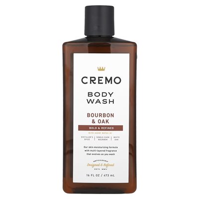 Cremo, Body Wash, Bourbon &amp Oak, 16 Fl Oz (473 ml)