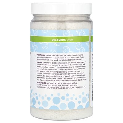 BOOGIE WIPES, kojące sole do kąpieli, eukaliptus, 15 uncji (425 g)