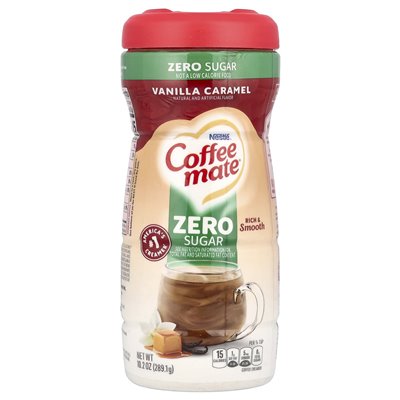 Coffee coffee, powdered coffee cream, zero sugar, vanilla caramel, 10.2 oz (289.1 g)