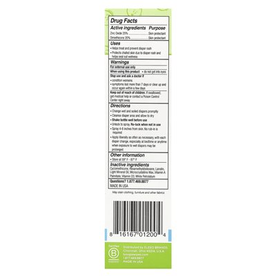 Boogie Wipes, Bezzapachowy Spray na Pieluchowe Odparzenia Bez Użycia Rąk, 1,7 uncji fl (49 ml)