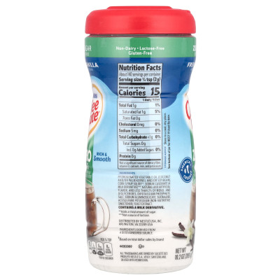 Kaffee, Kaffeeweißerpulver, zuckerfrei, französische Vanille, 10,2 oz (289,1 g)