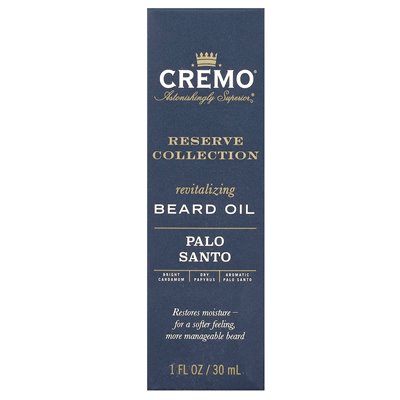 Cremo, Reserve Collection, Revitalizing Beard Oil, Palo Santo, 1 Fl Oz (30 ml)