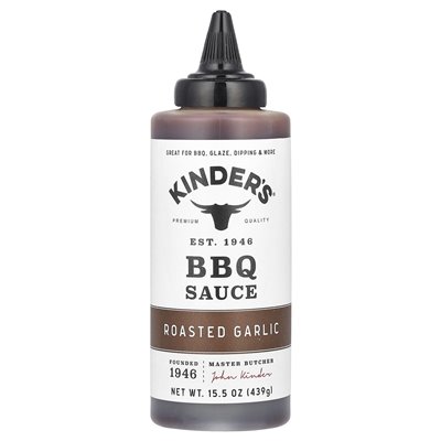 Kinder's Barbecuesauce, gerösteter Knoblauch, 15,5 oz (439 g)