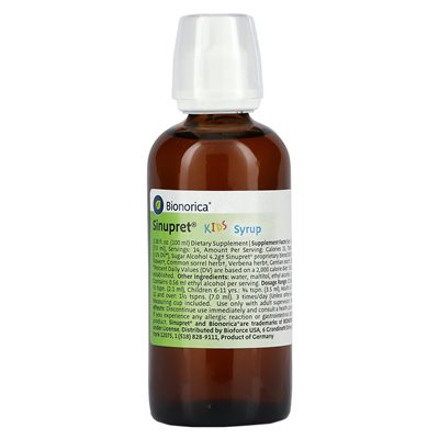 Bionorica, Sinupret Kids Syrop, 3,38 Fl Oz (100 ml)