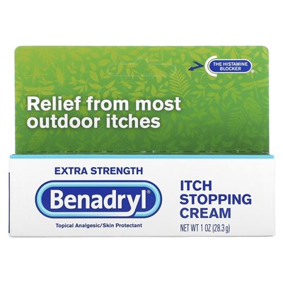 Benadryl, dodatkowa siła, swędzenie kremu do zatrzymania, 1 uncja (28,3 g)