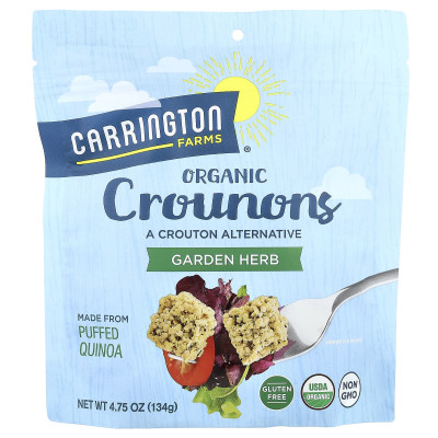 Carrington Farms, Organic Crounons, Garden Herb, 4,75 uncji (134 g) Carrington Farms, Organic Crounons, Garden Herb, 4,75 uncji (134 g)
